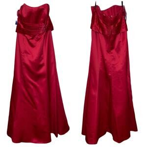 Alfred Angelo Bridesmaids Cherry Strapless NWT